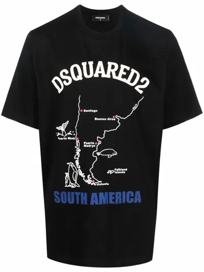 Dsquared2 Logo-print Short-sleeve T-shirt In Black