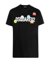 Dsquared2 Pac-man Cotton T-shirt In Black