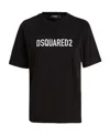 Dsquared2 Oversize Cotton Crew-neck T-shirt In Black