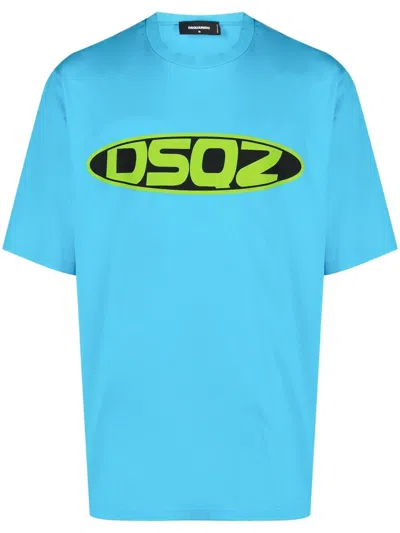Dsquared2 Logo-print Short-sleeve T-shirt In Blue