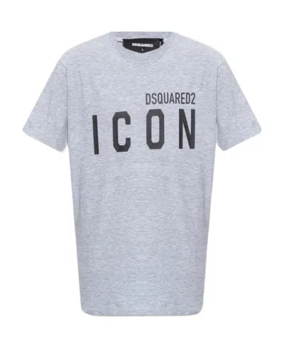 Dsquared2 Logo-print Short-sleeve T-shirt In Gray