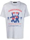Dsquared2 Graphic Print Cool Fit T-shirt In Grey Melange
