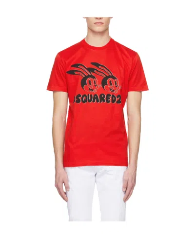 Dsquared2 Logo-print Short-sleeve T-shirt In Red