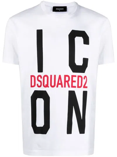 Dsquared2 Logo-print Short-sleeve T-shirt In White