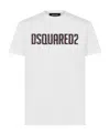Dsquared2 Loose-fit White Cotton T-shirt With Logo Print In White