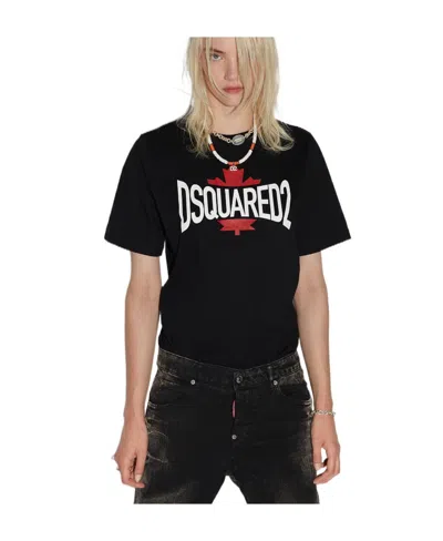Dsquared2 Logo-print Short-sleeved T-shirt In Black