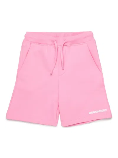 Dsquared2 Kids' Logo-print Shorts In Pink