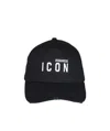 Dsquared2 Dsquared Man Black Cotton Baseball Cap In Black