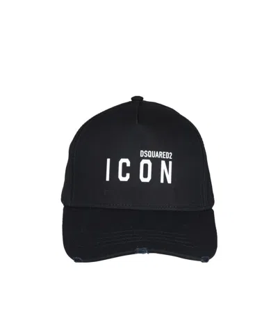 DSQUARED2 DSQUARED2 LOGO PRINTED DISTRESSED BASEBALL CAP