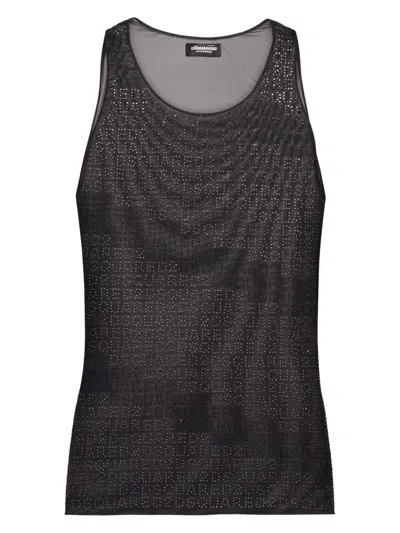 Dsquared2 Logo-print Sleeveless Top In Black