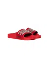 Dsquared2 Branded Slide Slippers In Red