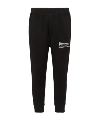 Dsquared2 Logo-print Slim-cut Track Pants In Black