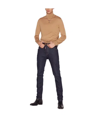 Dsquared2 Logo Print Slim-fit Jeans In Black
