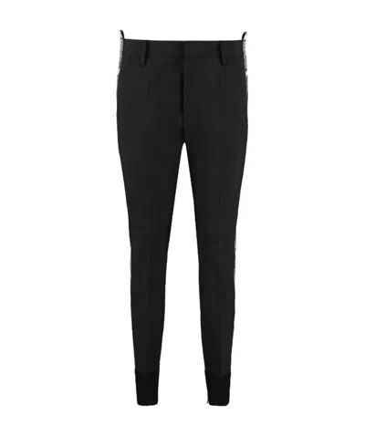 DSQUARED2 LOGO PRINT SLIM-FIT TROUSERS