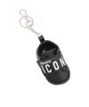 Dsquared2 Logo-print Sneaker-shaped Keychain In Black