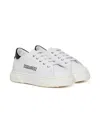 Dsquared2 Low Leather Trainers With Logo In 白色