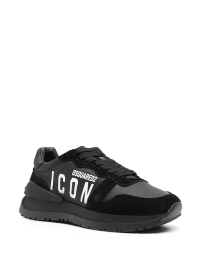 Dsquared2 Logo-print Sneakers In Schwarz