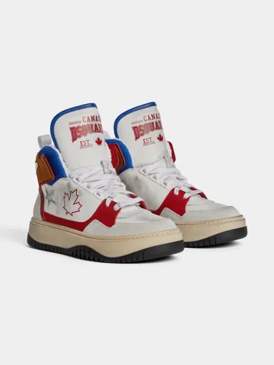 Dsquared2 Kids' Logo-print Sneakers In White