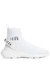 Dsquared2 Logo-print Sock Sneakers In White