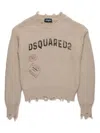 Dsquared2 Logo-print Sweater In Neutrals