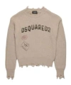 Dsquared2 Logo-print Sweater In Nude