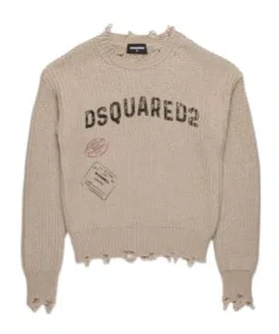 Dsquared2 Kids' Logo-print Sweater In Nude