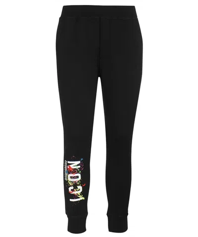Dsquared2 Logo Print Sweatpants In Black
