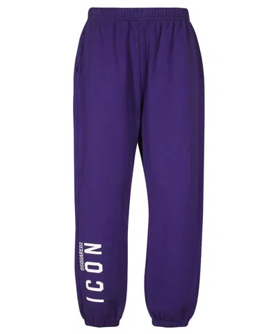 Dsquared2 Logo Print Sweatpants In Purple