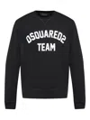 Dsquared2 Logo Print Sweatshirt In Black In Blue