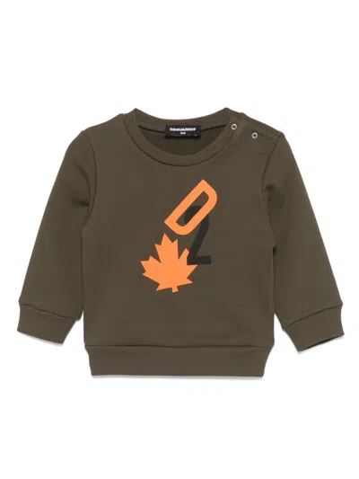 Dsquared2 Babies' Logo-print Sweatshirt In 绿色