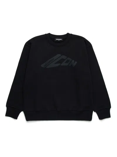 Dsquared2 Kids' Logo-print Sweatshirt In Black