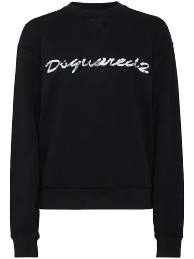 Dsquared2 Logo-print Sweatshirt In Black