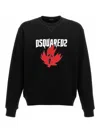 Dsquared2 Logo Printed Crewneck Sweatshirt In Black