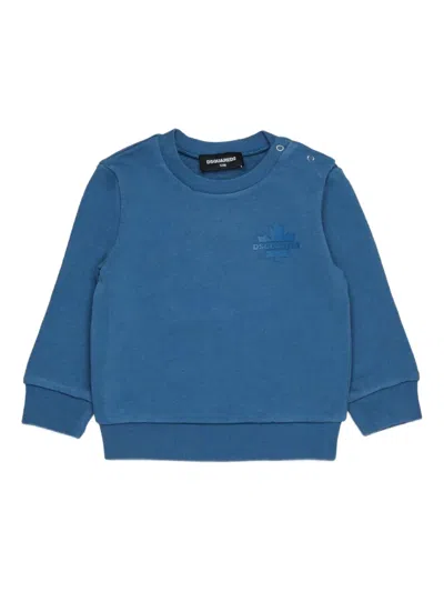 Dsquared2 Babies' Logo-print Sweatshirt In Blue