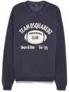 Dsquared2 Crew Neck Graphic Print Sweatshirt In Blue