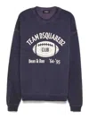 Dsquared2 Crew Neck Graphic Print Sweatshirt In Blue