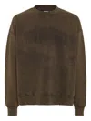 Dsquared2 Logo Printed Crewneck Distressed Sweatshirt In Brown