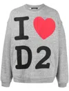 Dsquared2 Dsquared Men I Love D2 Sweatshirt In Gray