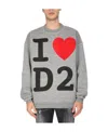 Dsquared2 Dsquared Men I Love D2 Sweatshirt In Gray