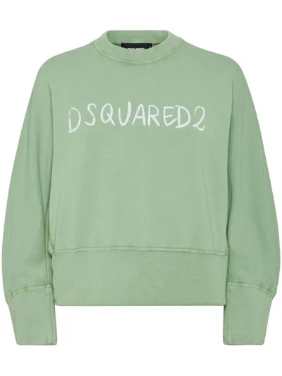 Dsquared2 Logo-print Sweatshirt In Green