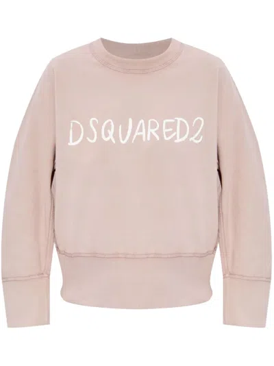 Dsquared2 Logo-print Sweatshirt In Pink