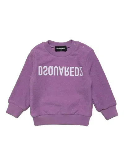 Dsquared2 Kids' Logo-print Sweatshirt In Purple