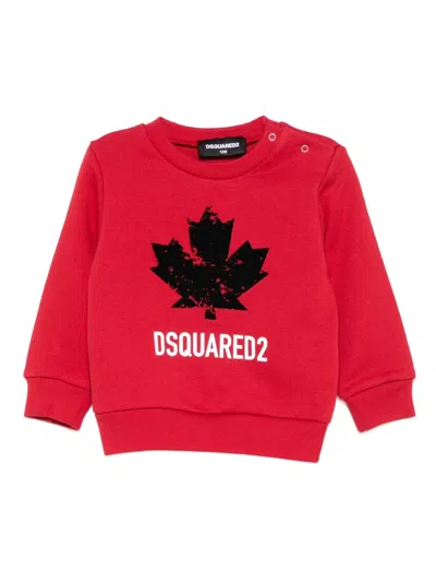 Dsquared2 Babies' Logo-print Sweatshirt In Red