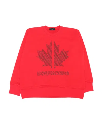 Dsquared2 Logo-print Sweatshirt In Red