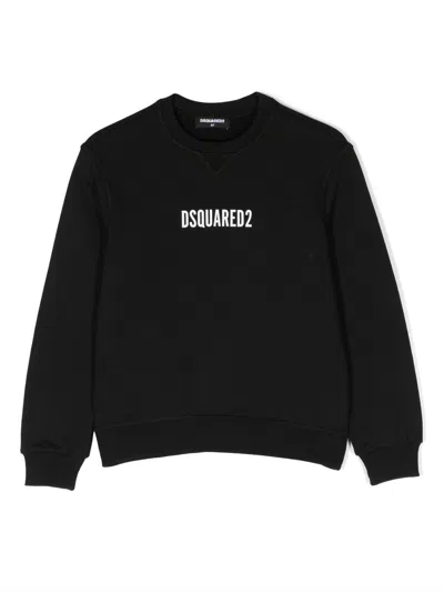 Dsquared2 Kids' Logo-print Sweatshirt In Schwarz