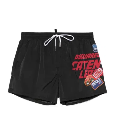 DSQUARED2 LOGO PRINT SWIM SHORTS