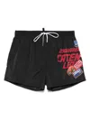 Dsquared2 Logo-print Swim Shorts In Black
