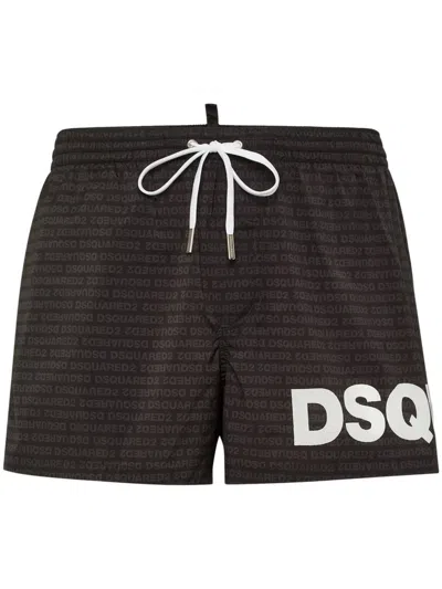 DSQUARED2 LOGO-PRINT SWIM SHORTS