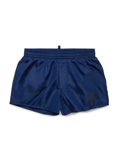Dsquared2 Babies' Logo-print Swim Shorts In Blue