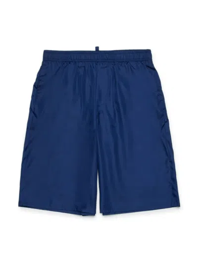 Dsquared2 Kids' Logo-print Swim Shorts In Blue